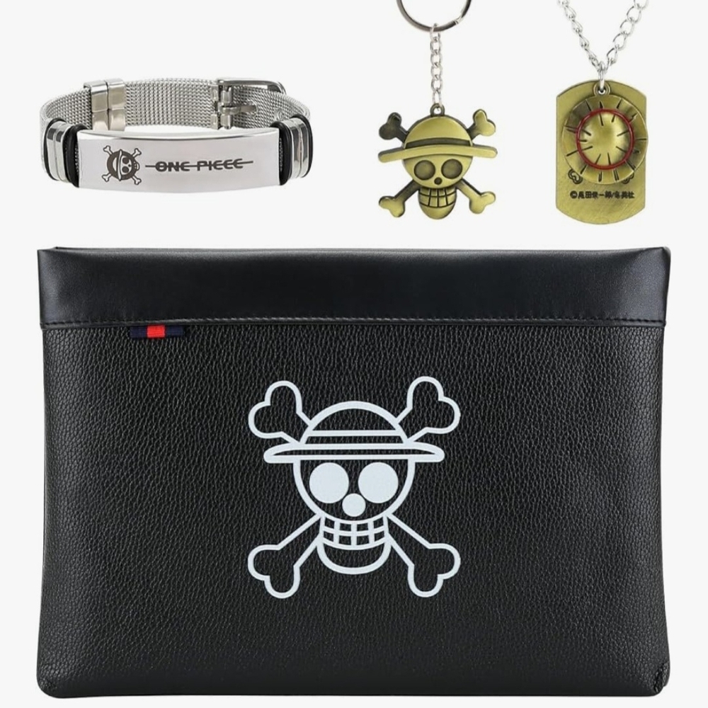 Black Skull Design Clutch with Accessories